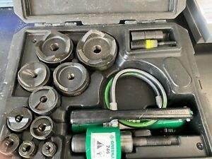 Slug Buster Knockout Punch Set by Greenlee for conduit sizing from 1/2