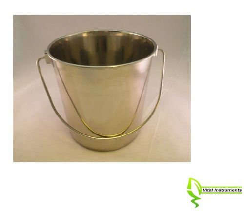 Heavy Duty Stainless Utility Bucket - 2 Quart Capacity for Water, Milk, Ice, or Feeding.
