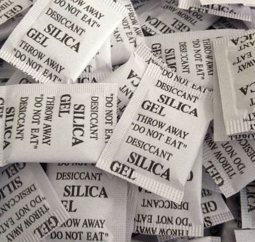 1g Non-Toxic Silica Gel Desiccant Moisture Absorber Dehumidifier - 100 Pack