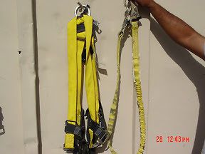 Full Body Safety Harness with Shock Absorbing Lanyard - Miller