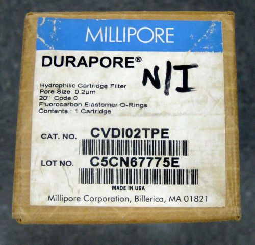 New millipore cvdi02tpe durapore 0.2 m 20&#034; hydrophilic filter cartridge for sale