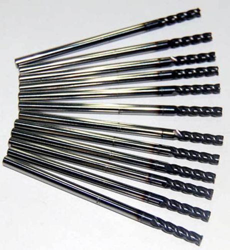 12 pc helical 1/8&#034; x 1/2&#034; vari. pitch high perf. carbide end mills w/c.r-sst,ti for sale