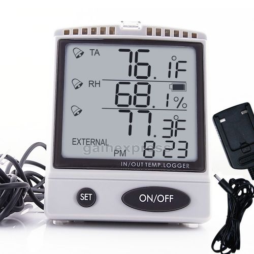 Professinal digital recordable humidity temperature data logger meter c/f sd for sale