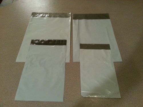 32 bags -8 each 6x9, 7.5x10.5, 9x12, 10x13 poly mailers envelopes shipping bags for sale