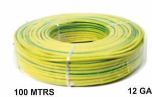 Cable 100 Mtrs Aluminio 12 Ga Amarillo Verde