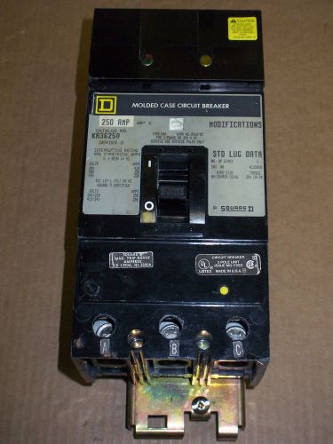 Square d ka 3 pole 250 amp 600v ka36250 circuit breaker gray label for sale