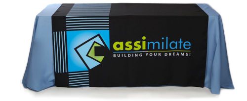 Table runner, 5ft x 7ft (84) length, we print color with your logo for sale