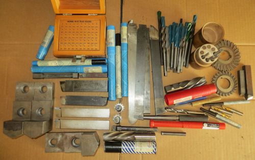 A substantial collection of mechanic's equipment - turning machine, milling cutter and drilling tools