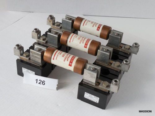 Allen bradley x-410743    200a 600v 3 pole fuse holder with 125 amp fuses for sale