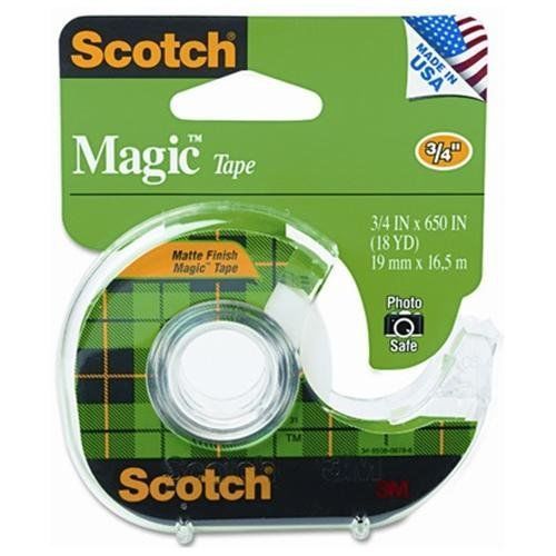 Scotch Magic Tape With Handheld Dispenser - 0.75&#034; Width X 54.17 Ft (mmm122)