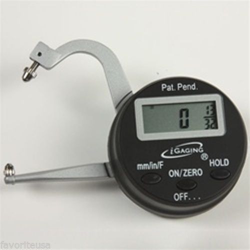 Digital thickness gauge measuring 0-1 x 0.001&#034; metric, inch, fractional readout for sale