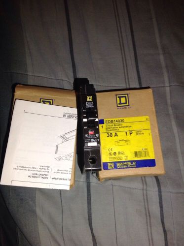 2 each new in box square d 30 amp  277 volt circuit breaker edb14030 nrfs! for sale