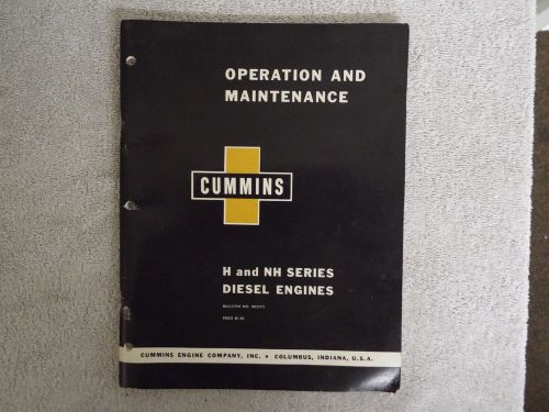 Operation and Maintenance Manual for the 1958 Cummins H NH Series Diesel Engine (983373)