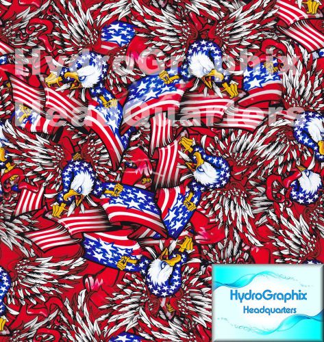 Hydrographic Film Featuring American Flag and Eagle Design - Superior Quality! Shipping is Free! 034A