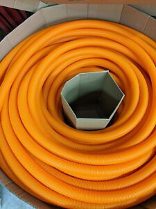 Panduit 1.5&#034; Conduit Loom Tubing Corrugated Orange Solid Wall 500ft roll