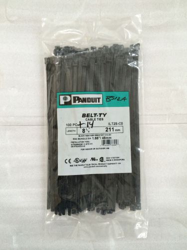 100 pack - panduit belt-ty 8.25 nylon cable tie ilt2s-c0 weather resistant nip for sale