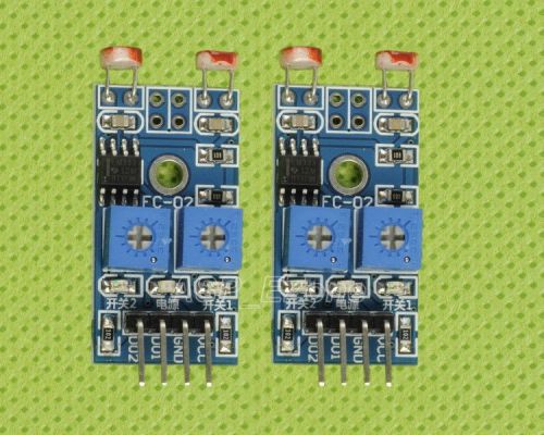 2pcs 5v 2-channel photosensitive resistance sensor module for arduino stm32 for sale