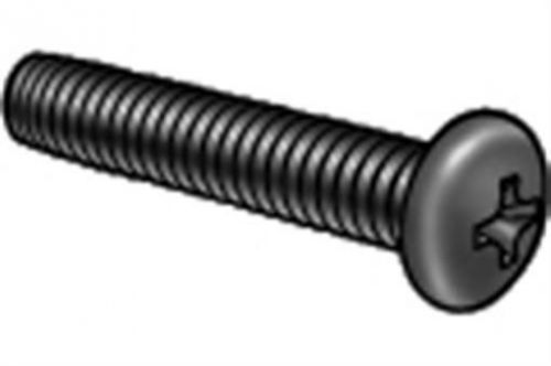 Pack of 100 Black UNC Phillips Pan Head Machine Screws, sized at #10-24x1 1/2.