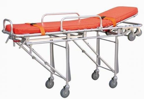 Medical ambulance stretcher belt foldable wheels portable equipment emergency for sale