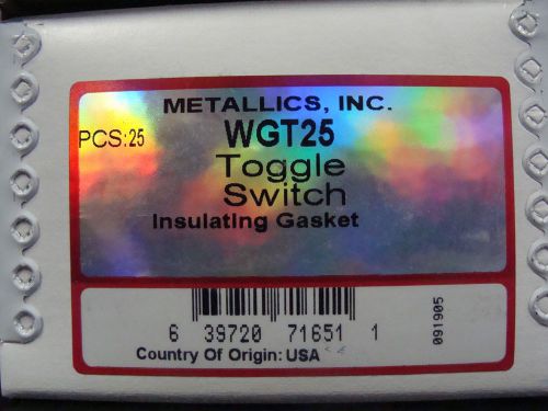 Box of 25 New Metallics Insulating Toggle Switch Gaskets - Overstocked!