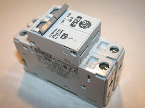 2 allen bradley 10 amp circuit breakers w/6amp 1492-cb1 for sale