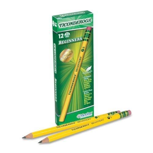 New Dixon Ticonderoga Primary Beginners Pencils #2 Yellow Box of 12 (13308)