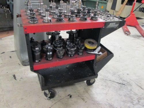 Huot Tool Storage Cart W/ Assortment Of BT40 CNC Tooling 1-1/8&#034; Shank Great Buy